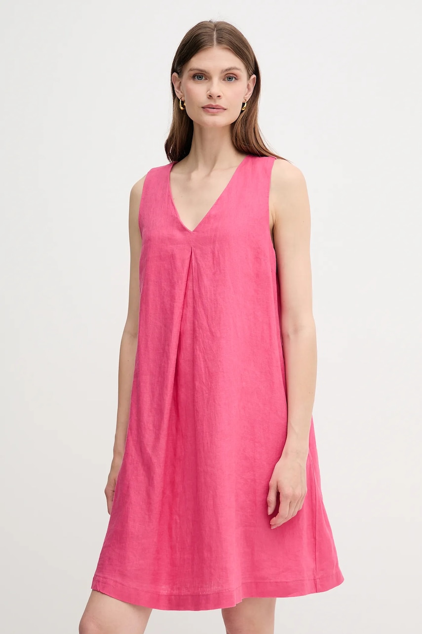 United Colors of Benetton rochie din in culoarea roz
