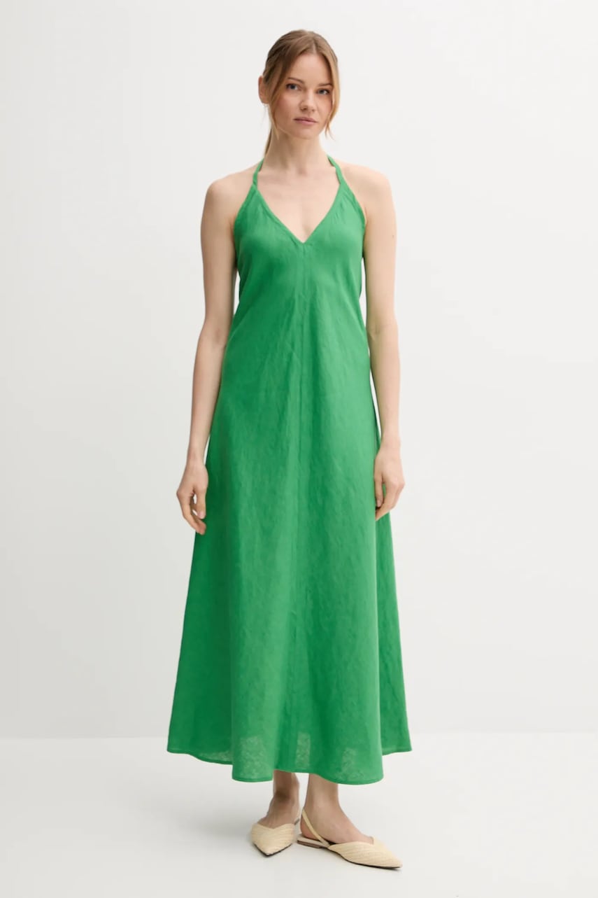 United Colors of Benetton rochie din in culoarea verde