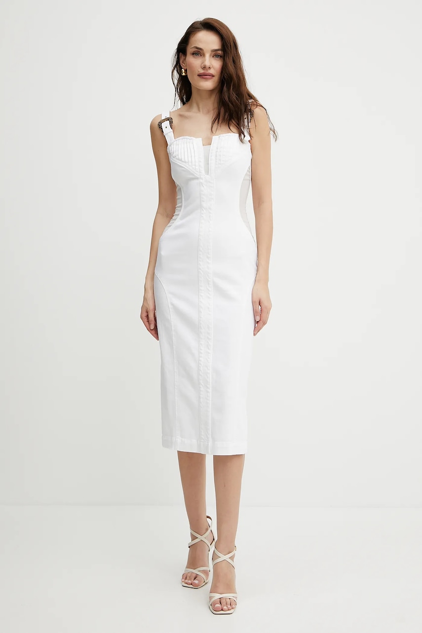 Versace Jeans Couture rochie culoarea alb