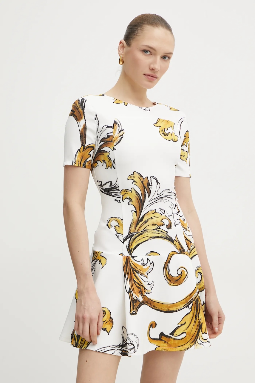 Versace Jeans Couture rochie culoarea alb