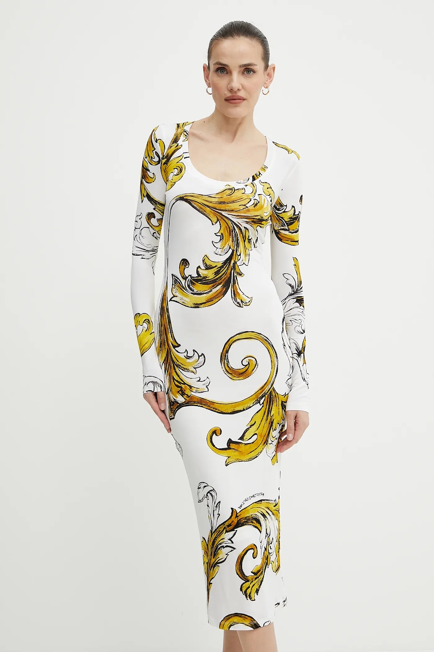 Versace Jeans Couture rochie culoarea alb