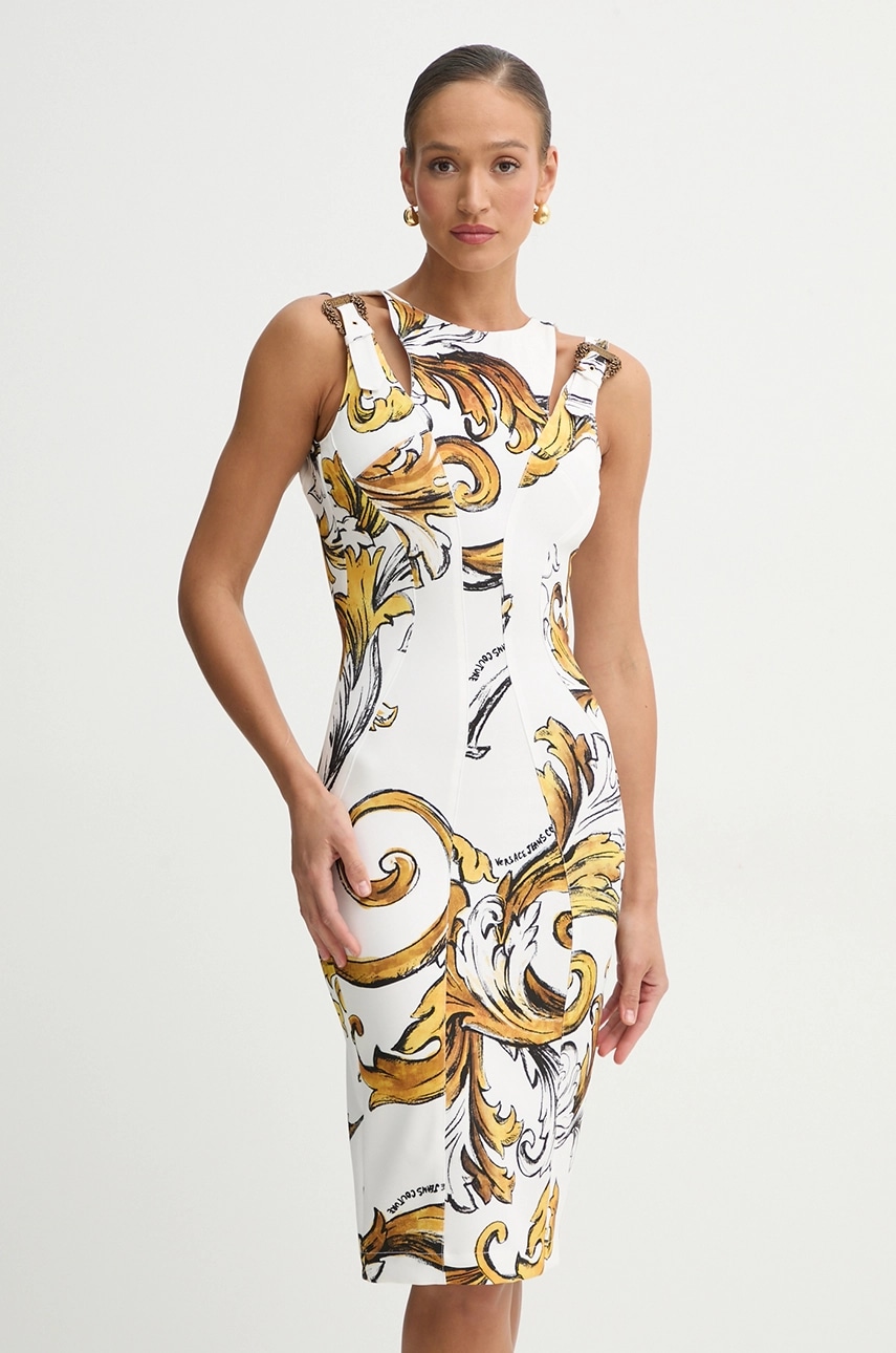 Versace Jeans Couture rochie culoarea alb