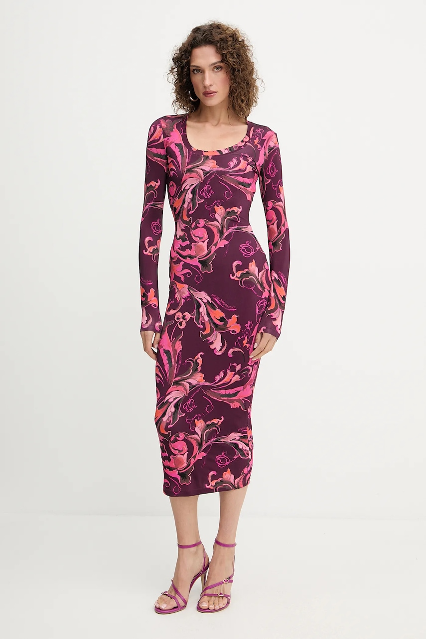Versace Jeans Couture rochie culoarea bordo
