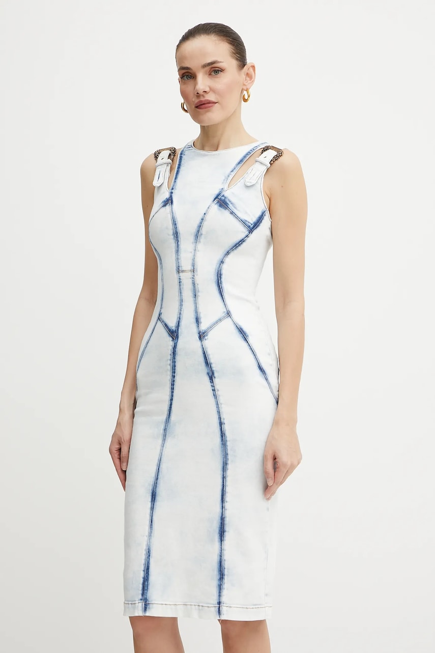 Versace Jeans Couture rochie din denim midi