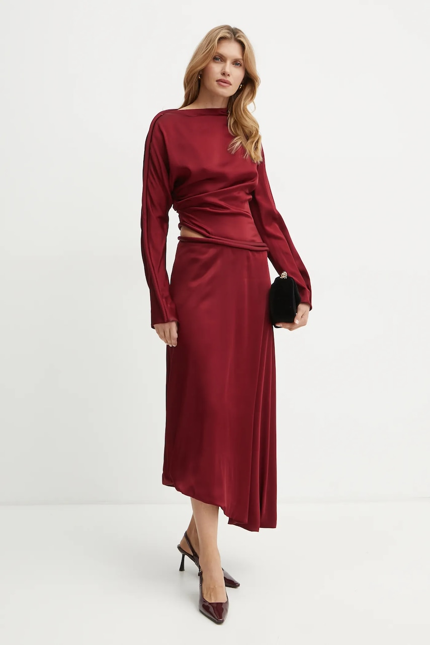 Victoria Beckham rochie culoarea bordo
