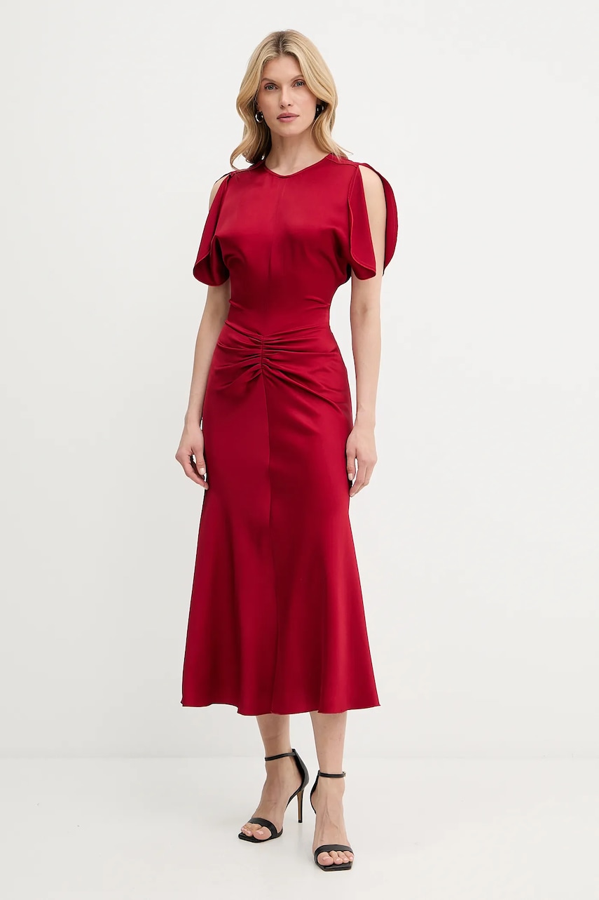 Victoria Beckham rochie culoarea bordo