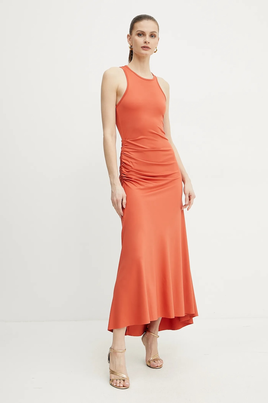 Victoria Beckham rochie culoarea portocaliu