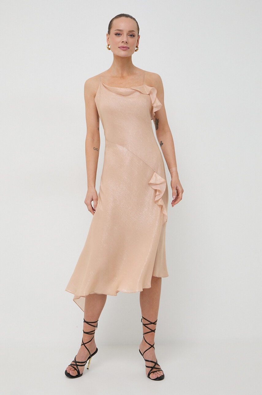 Victoria Beckham rochie culoarea portocaliu