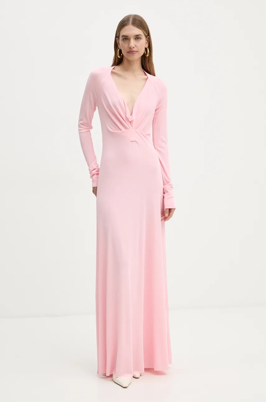 Victoria Beckham rochie culoarea roz