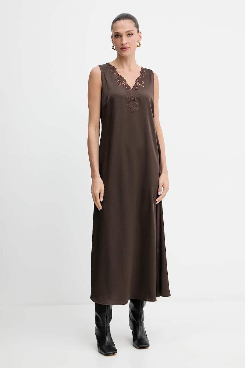 Weekend Max Mara rochie CANOSSA culoarea maro