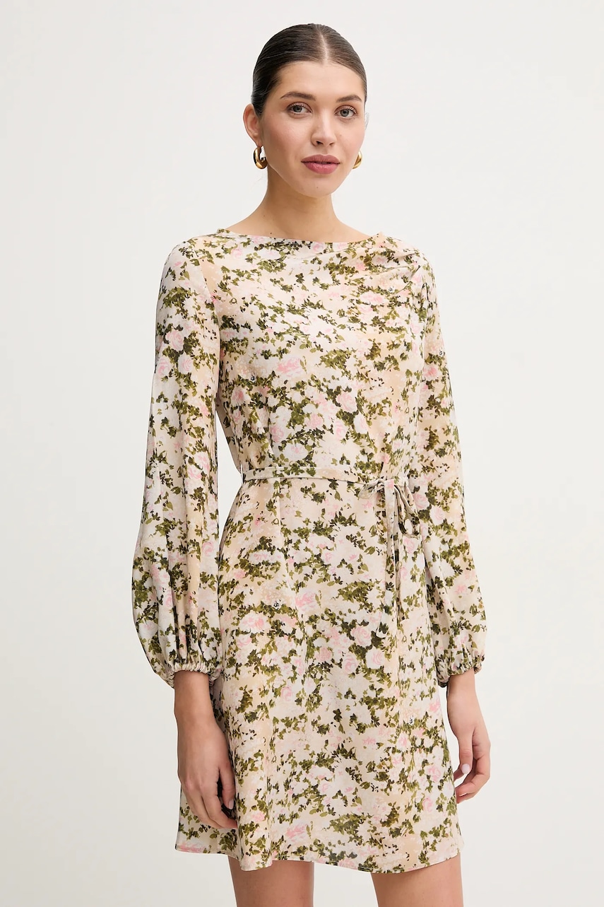Weekend Max Mara rochie de matase culoarea bej