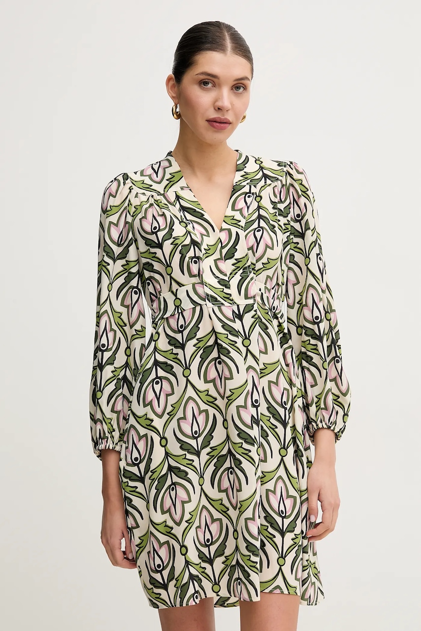 Weekend Max Mara rochie de matase culoarea bej