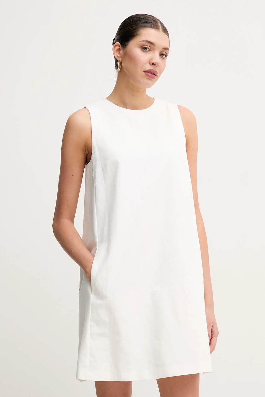 Weekend Max Mara rochie din amestec de in culoarea bej