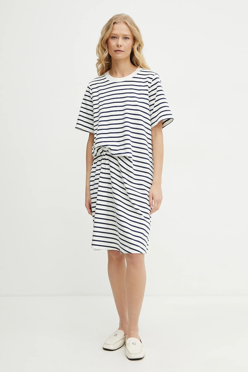 Weekend Max Mara rochie din bumbac culoarea alb