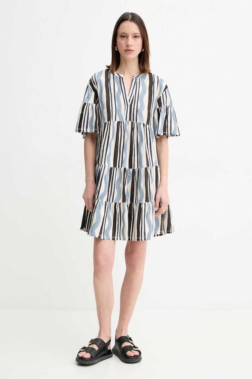 Weekend Max Mara rochie din bumbac culoarea bej