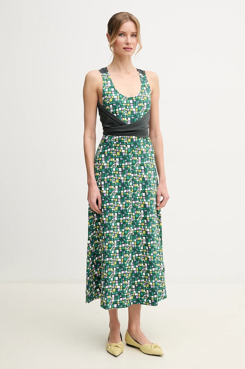 Weekend Max Mara rochie din bumbac culoarea verde