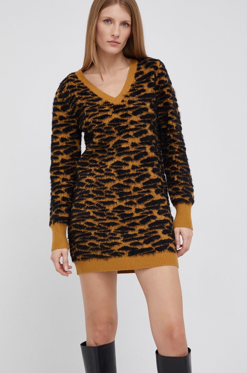 XT Studio Rochie culoarea galben