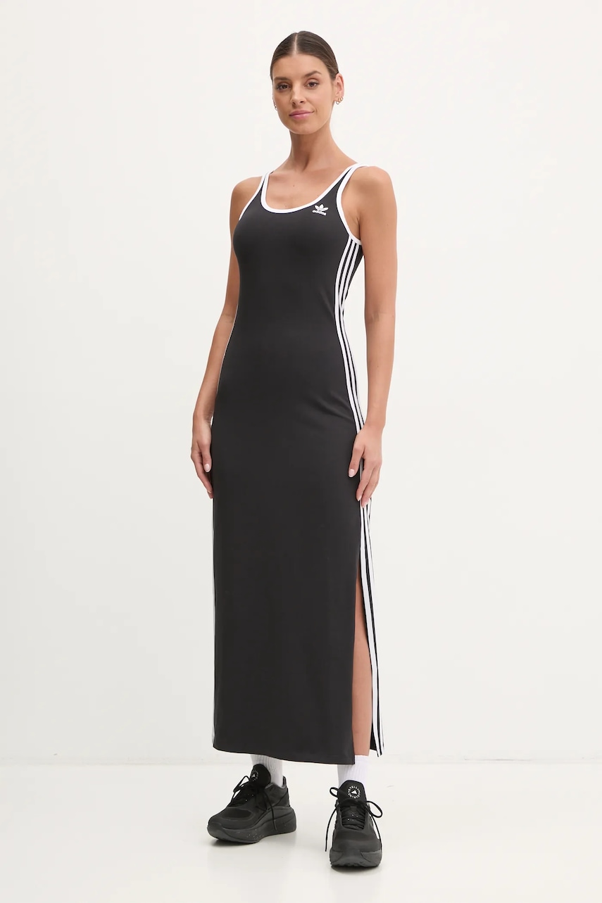 adidas Originals rochie 3S TANK DRESS culoarea negru