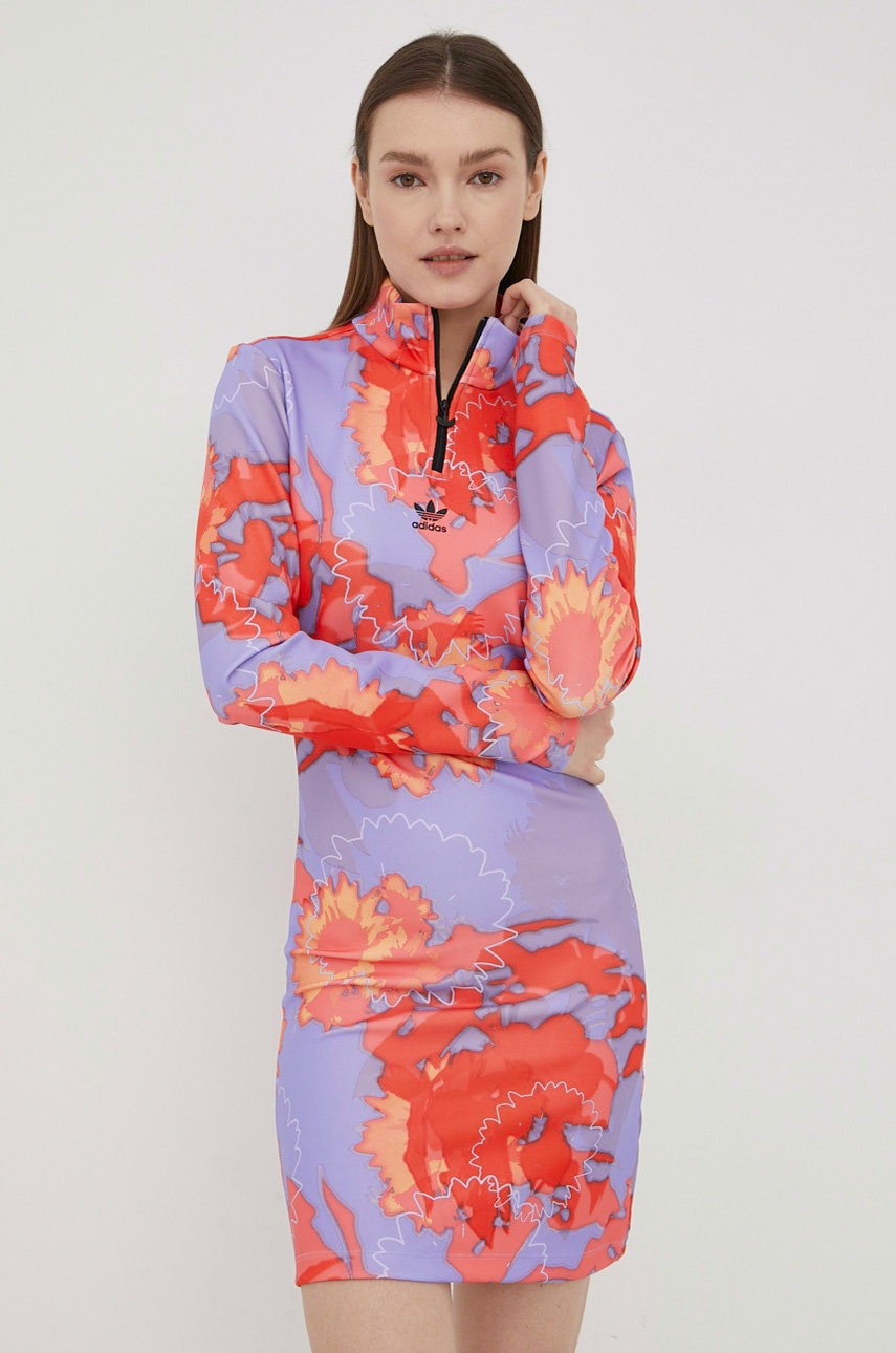 adidas Originals rochie HC4598 culoarea violet