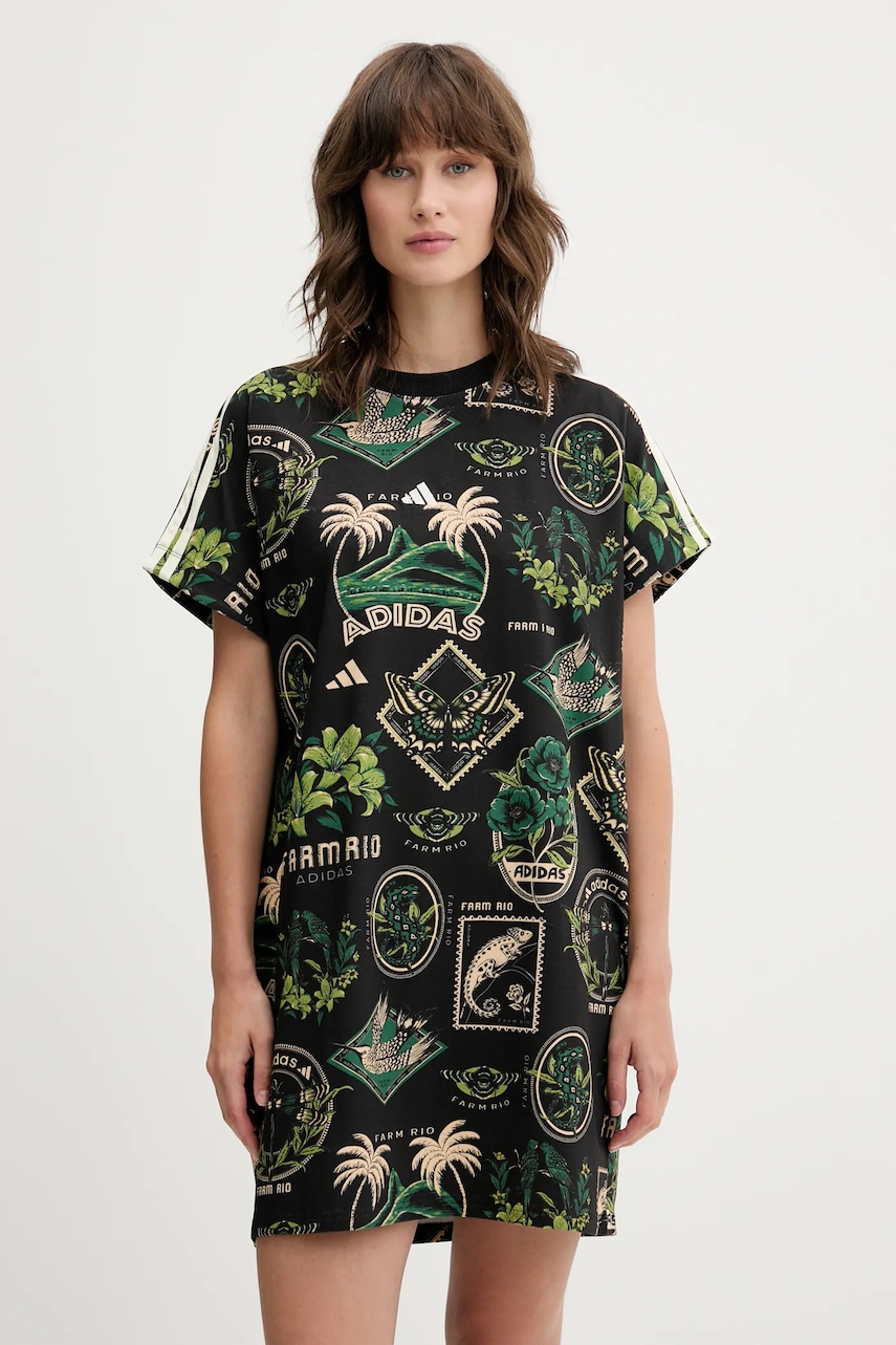 adidas rochie x Farm Rio culoarea negru