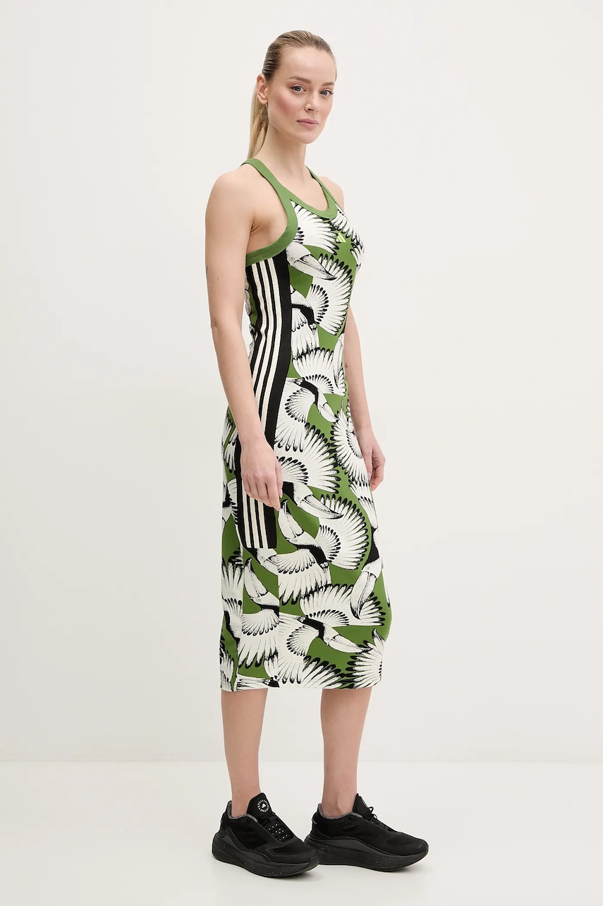adidas rochie x Farm Rio culoarea verde