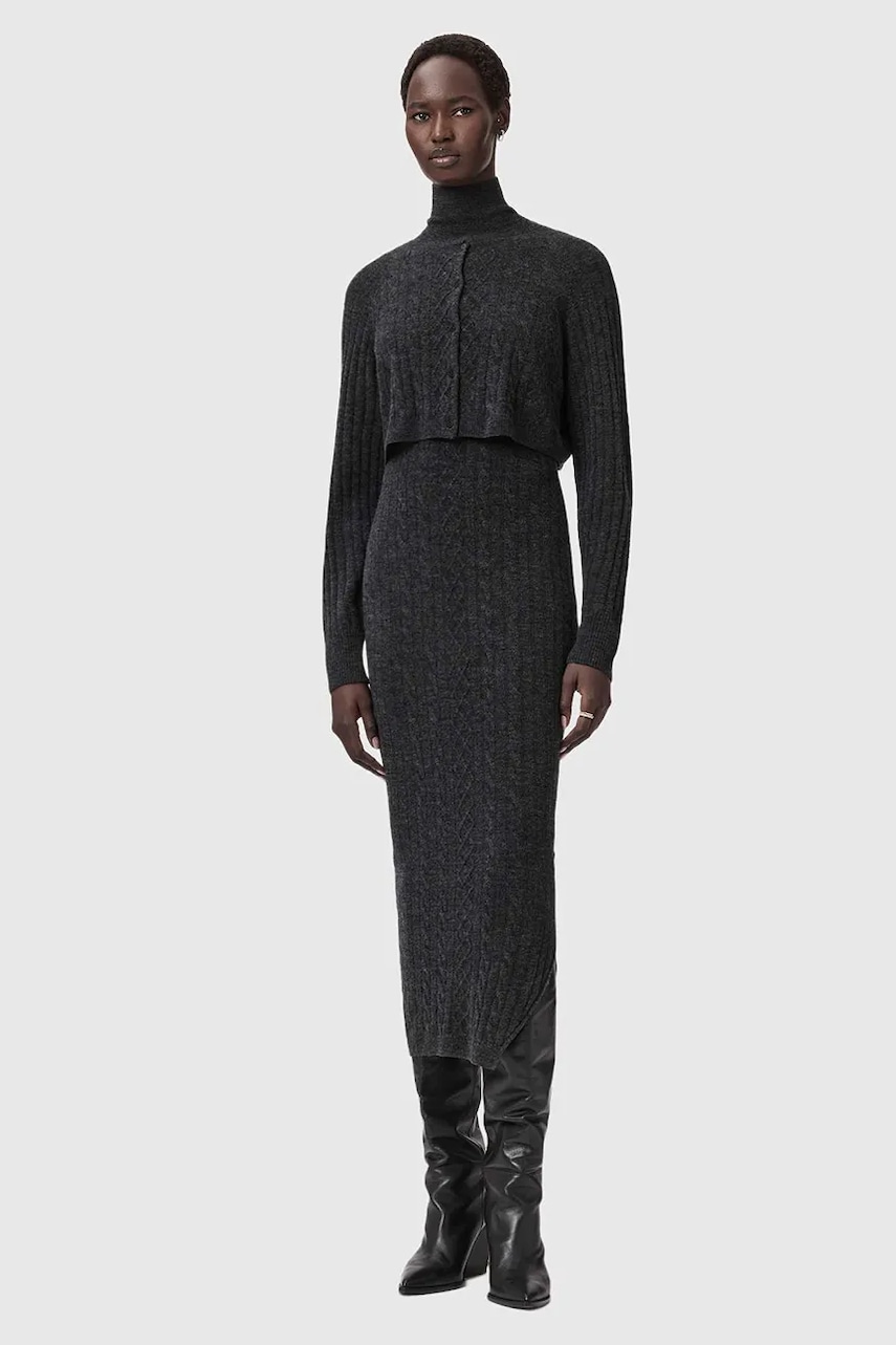 AllSaints rochie și cardigan din lână