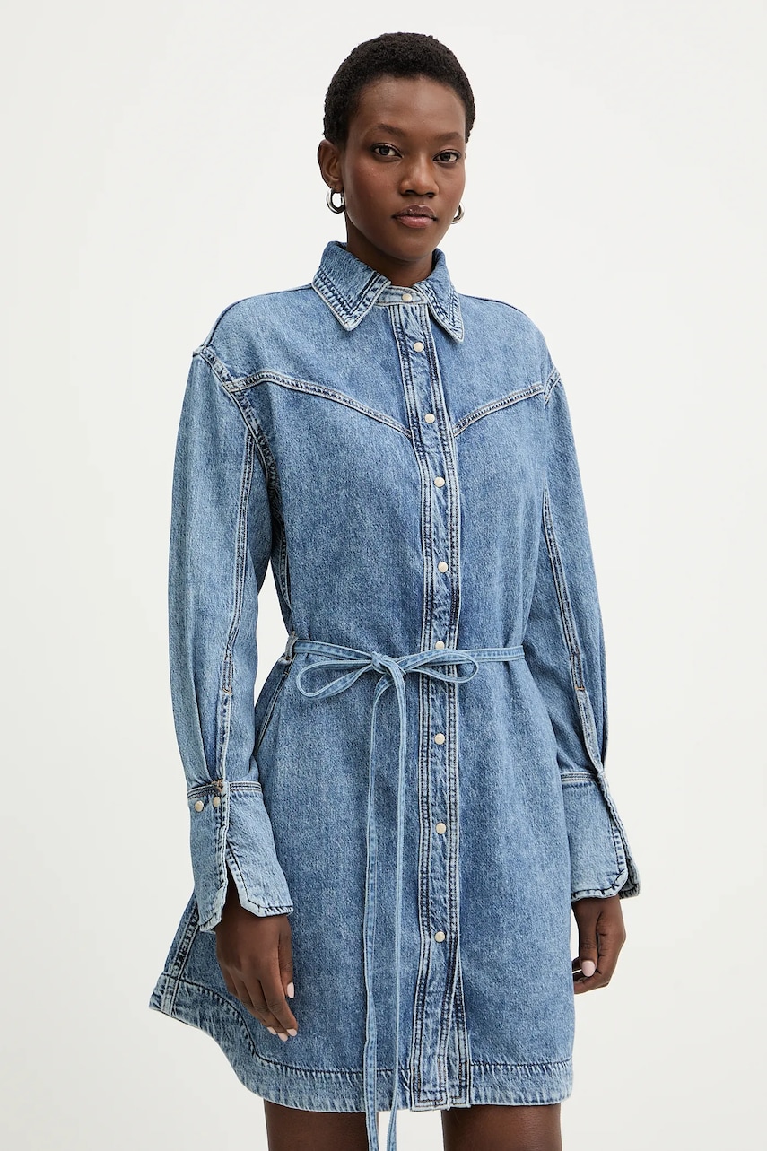 BOSS Orange rochie jeans C SHIRTDRESS