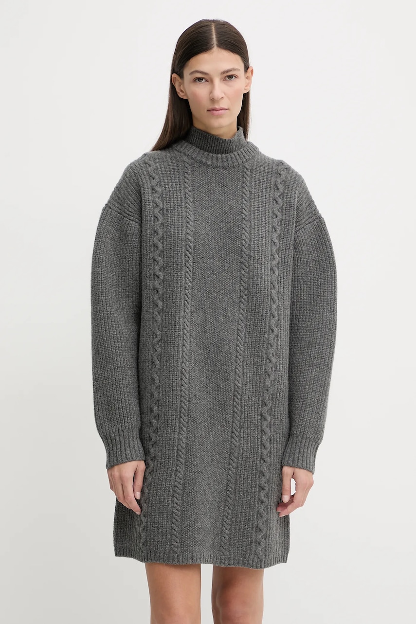 G-Star rochie din lână Cable loose knit