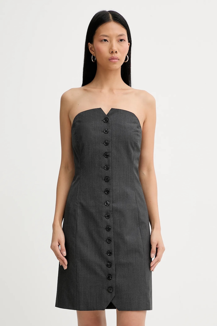 Samsoe Samsoe rochie din amestec de lana Saellen