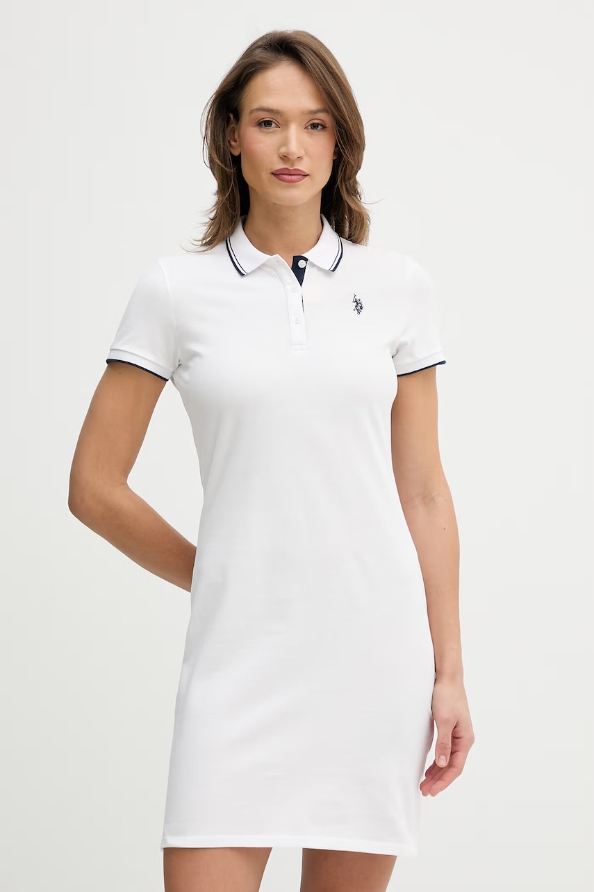 U.S. Polo Assn. rochie din bumbac POLO DRESS