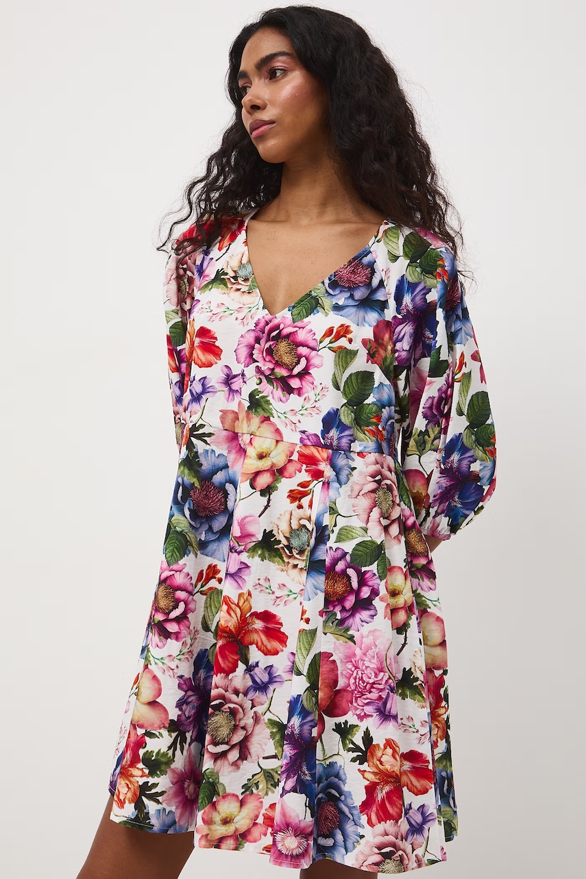 Medicine rochie oversized cu amestec de vâscoză
