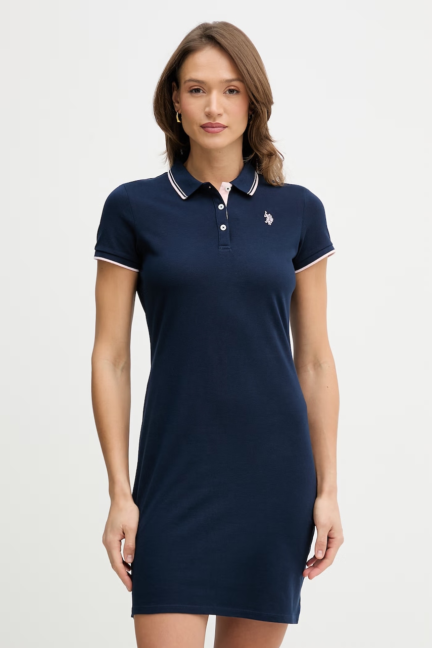 U.S. Polo Assn. rochie din bumbac POLO DRESS