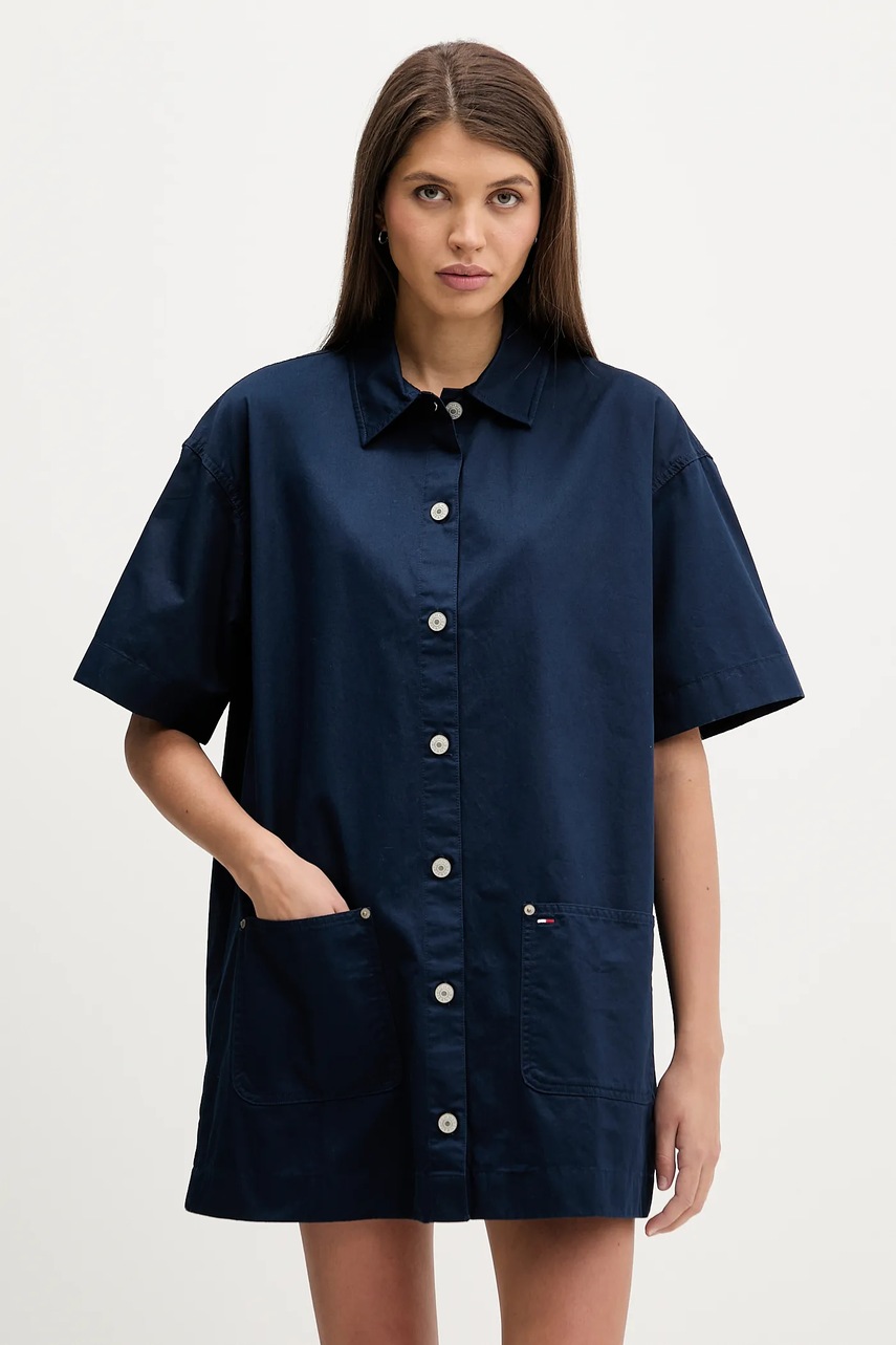 Tommy Jeans rochie din bumbac