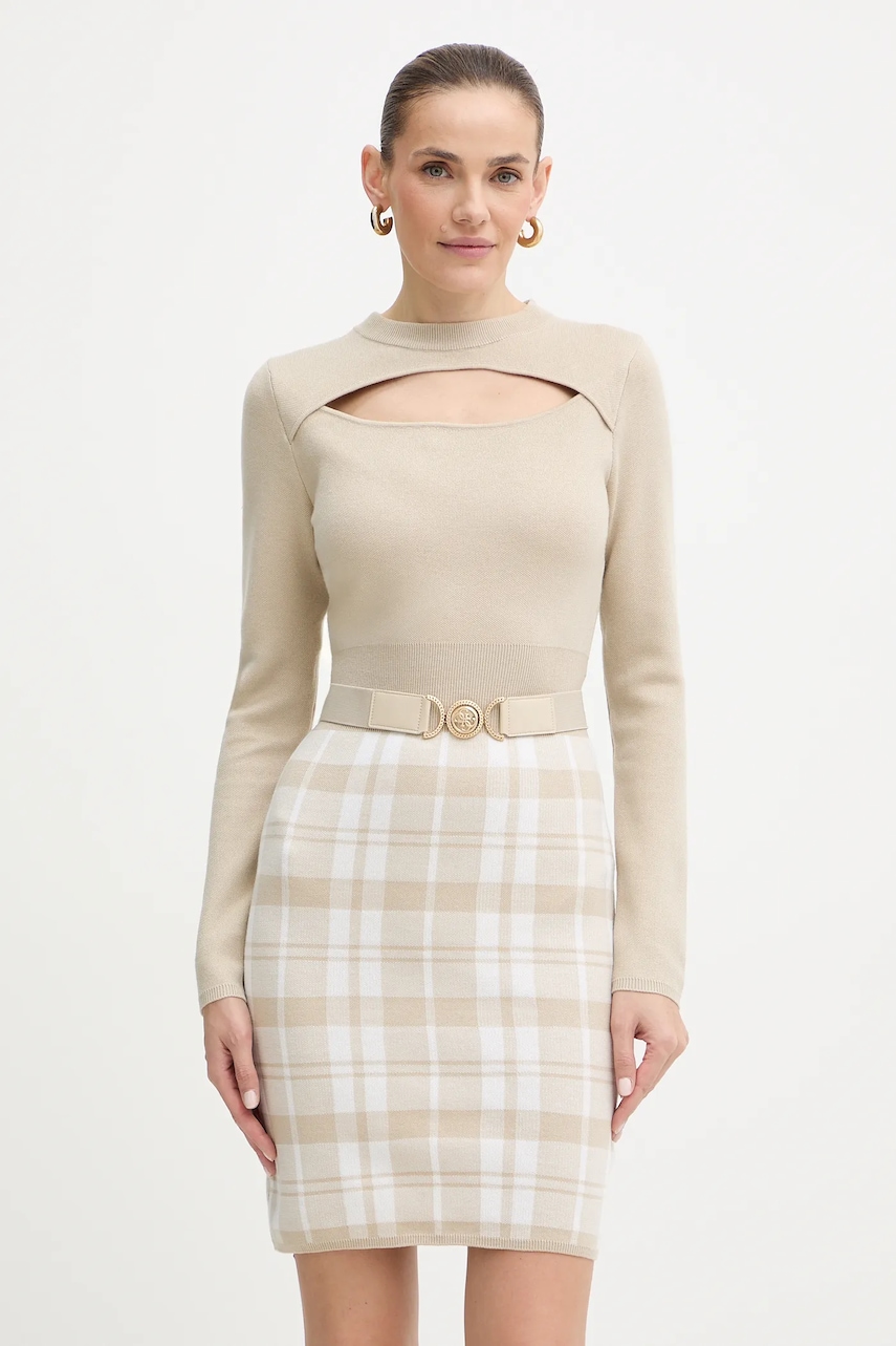 Guess rochie din amestec de lana CORALINE