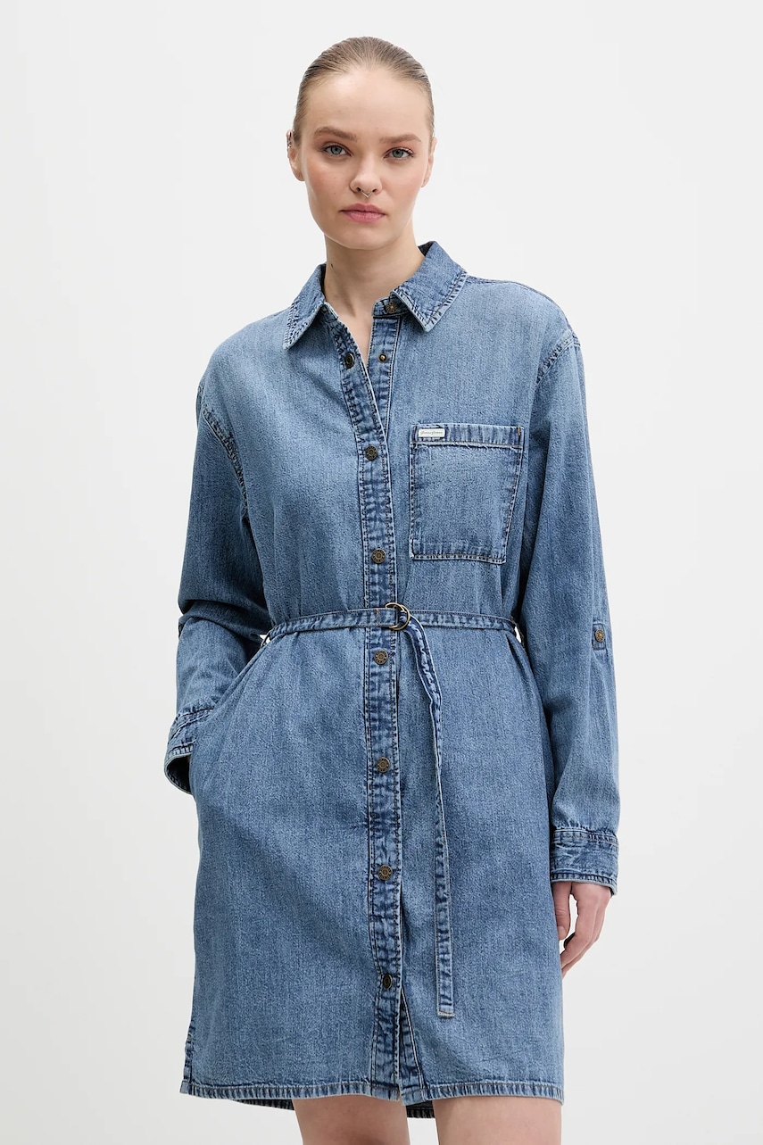 Guess Jeans rochie din bumbac