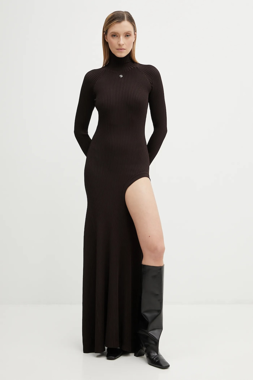 Coperni rochie Leg Cut-Out Rib Gown