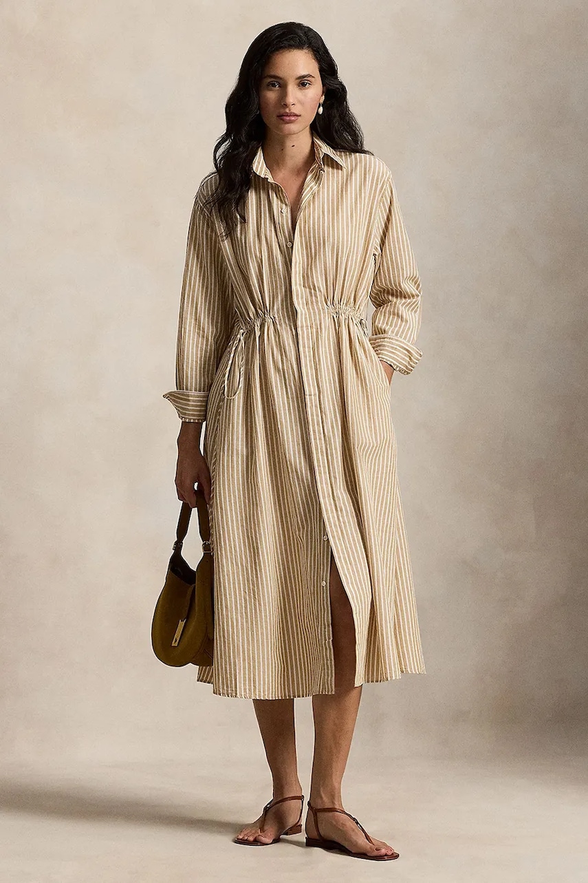 Polo Ralph Lauren rochie din amestec de in