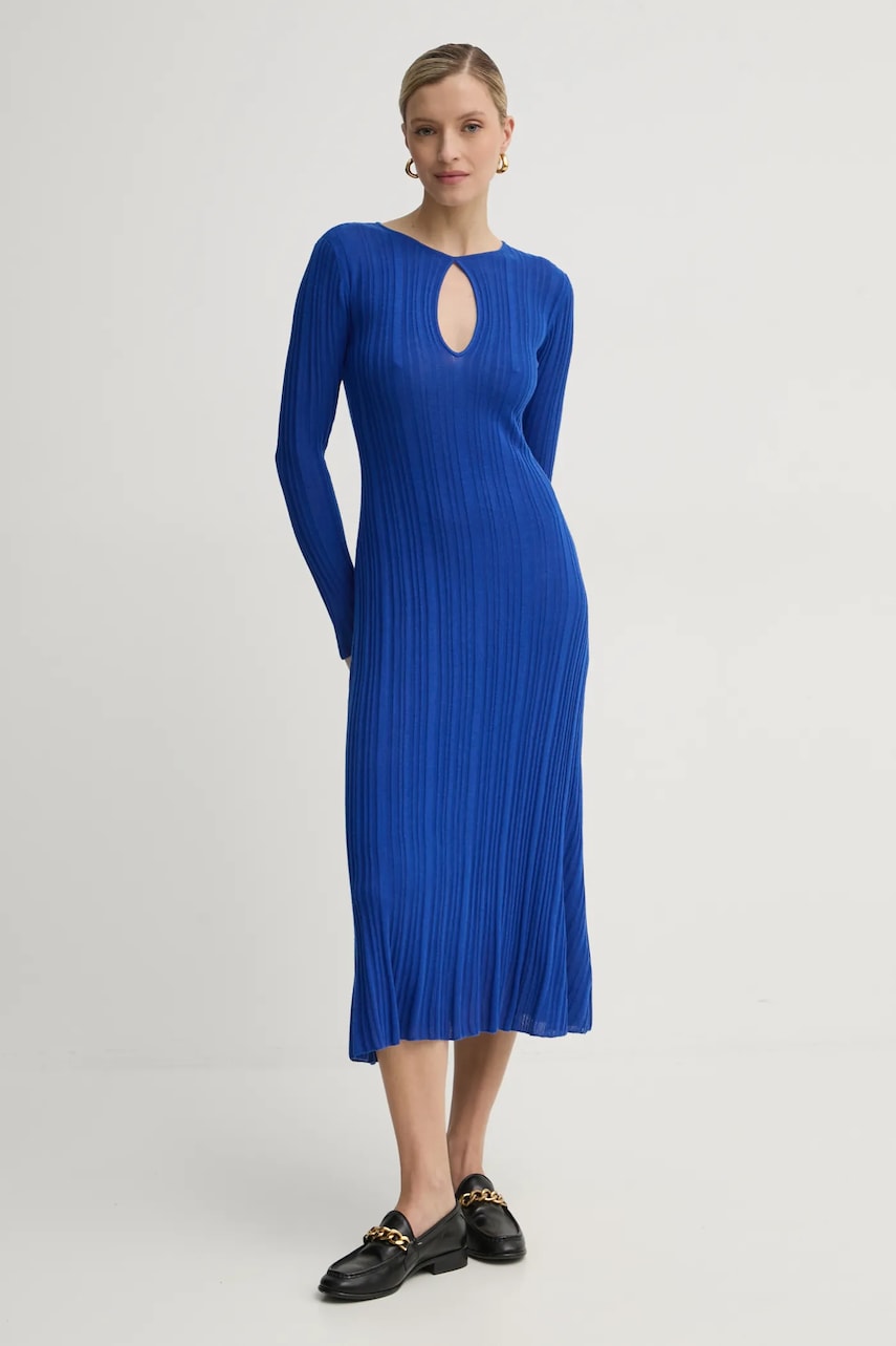 Pepe Jeans rochie din amestec de matase NATASHA