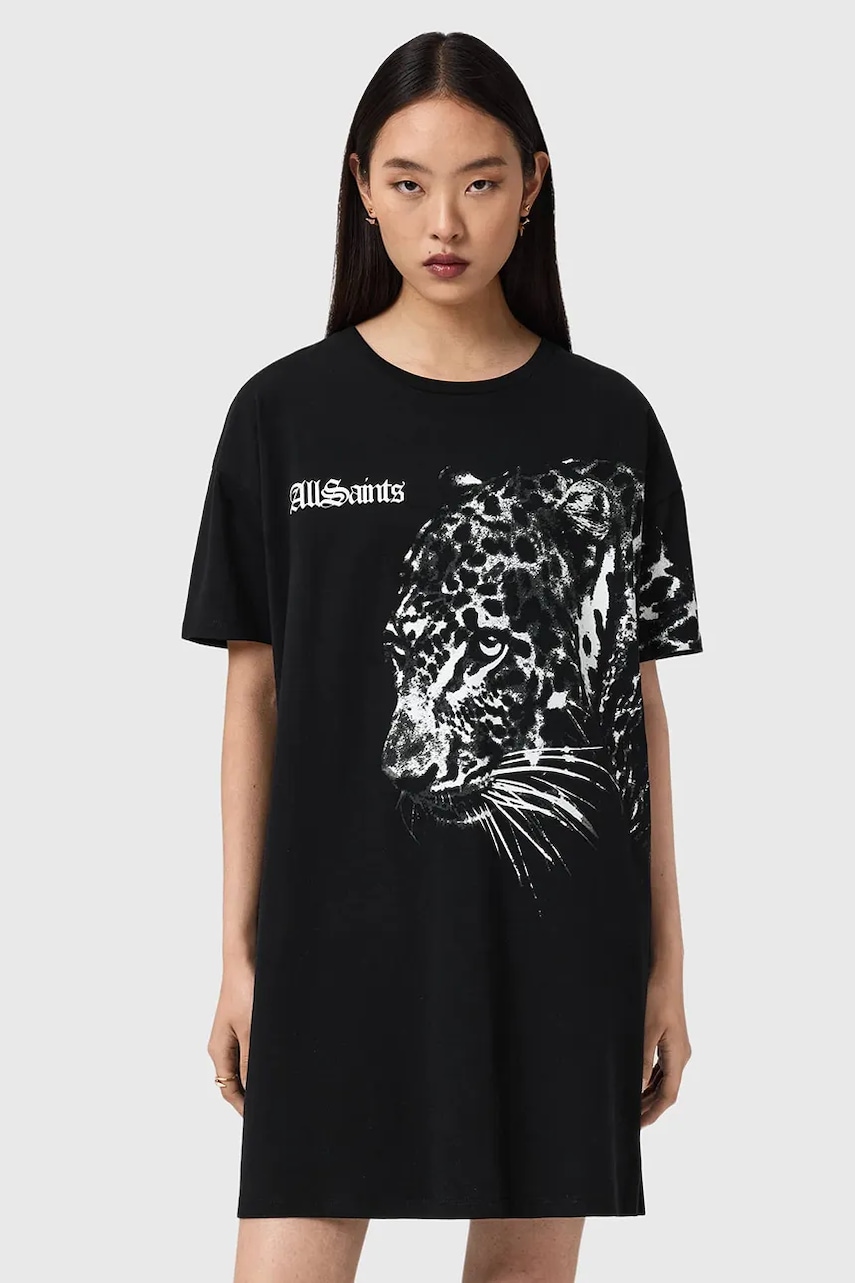 AllSaints rochie din bumbac ZAYA