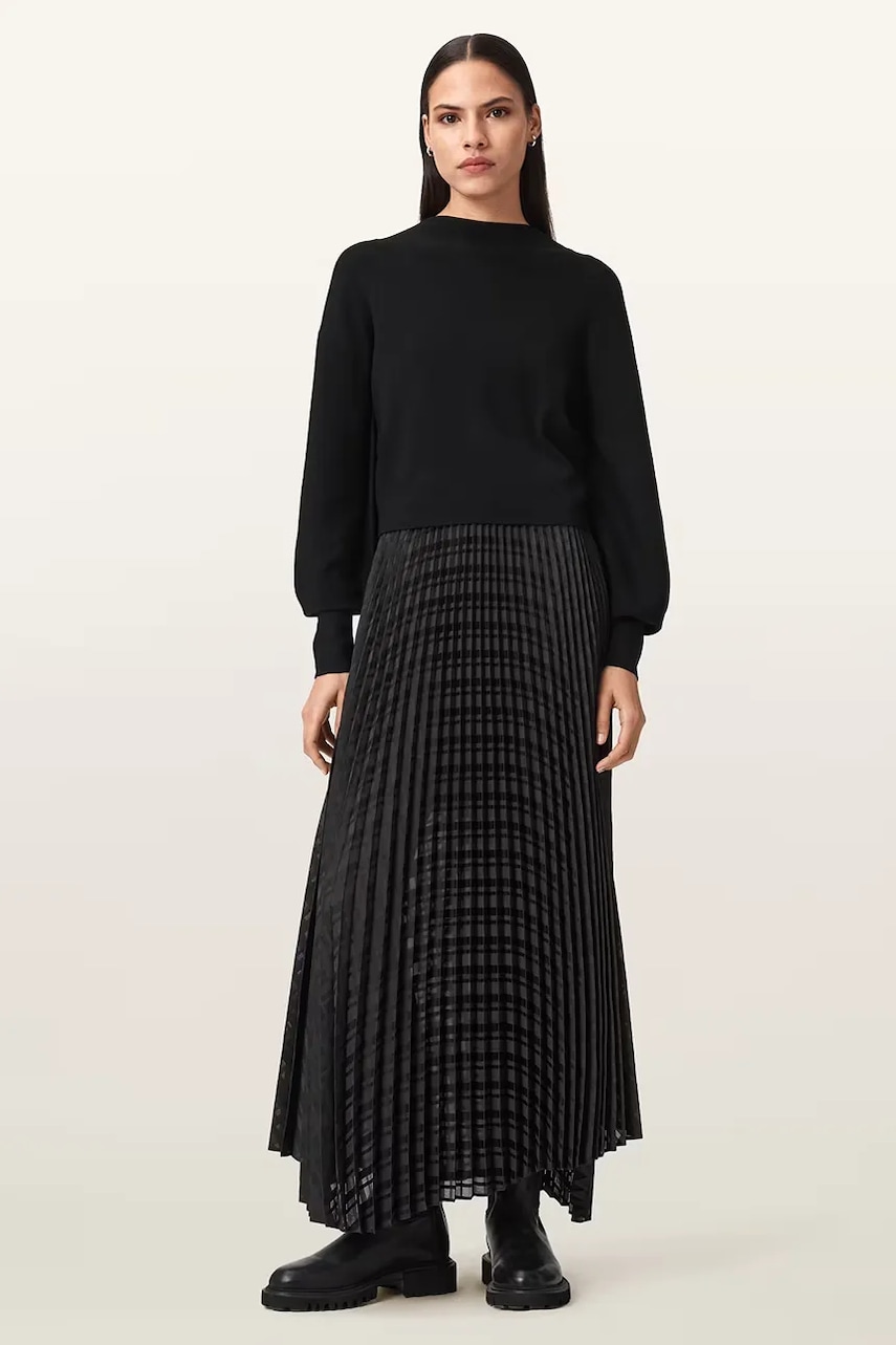 AllSaints rochie cu un pulover din viscoză
