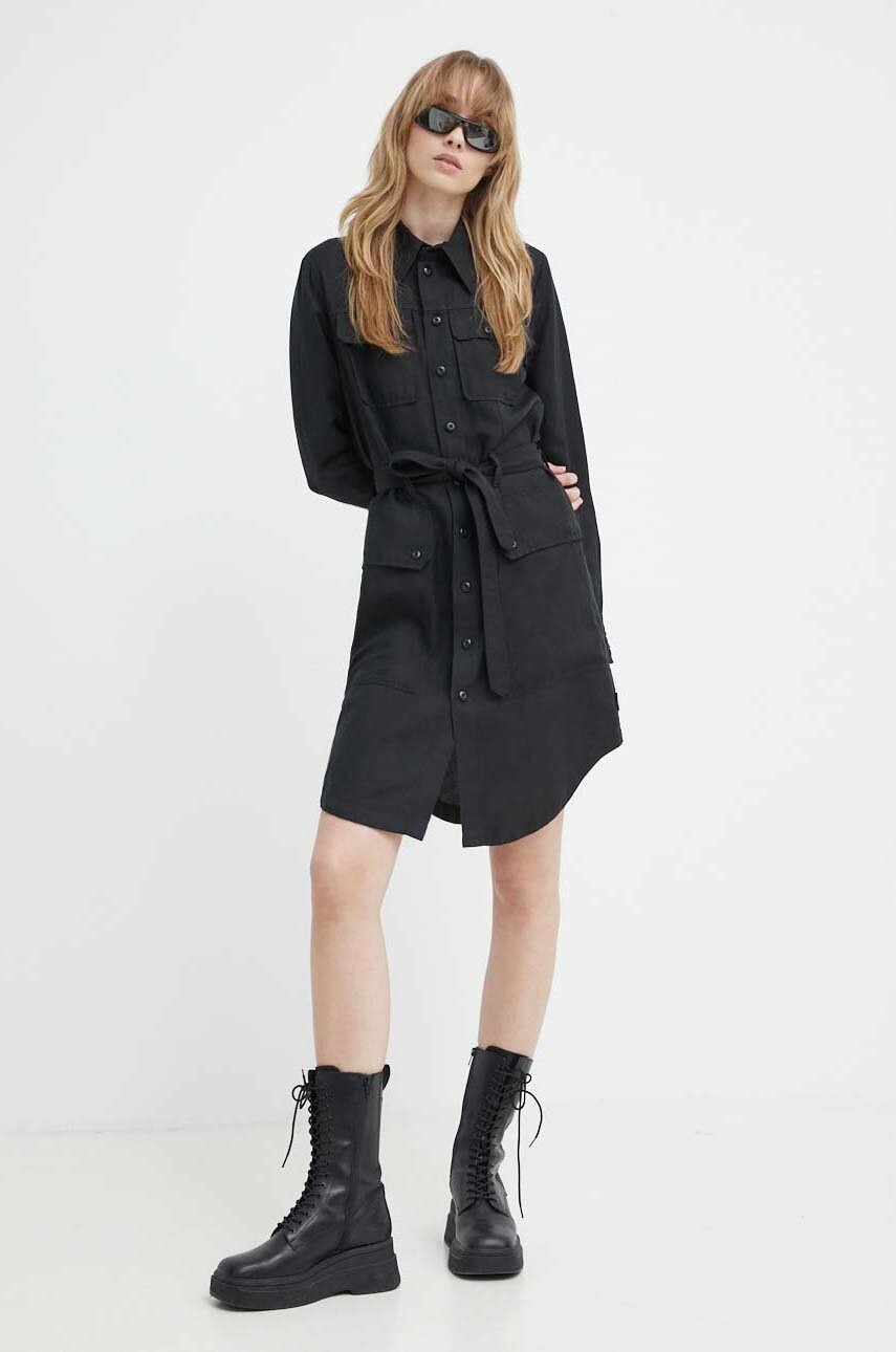 G-Star rochie din amestec de in