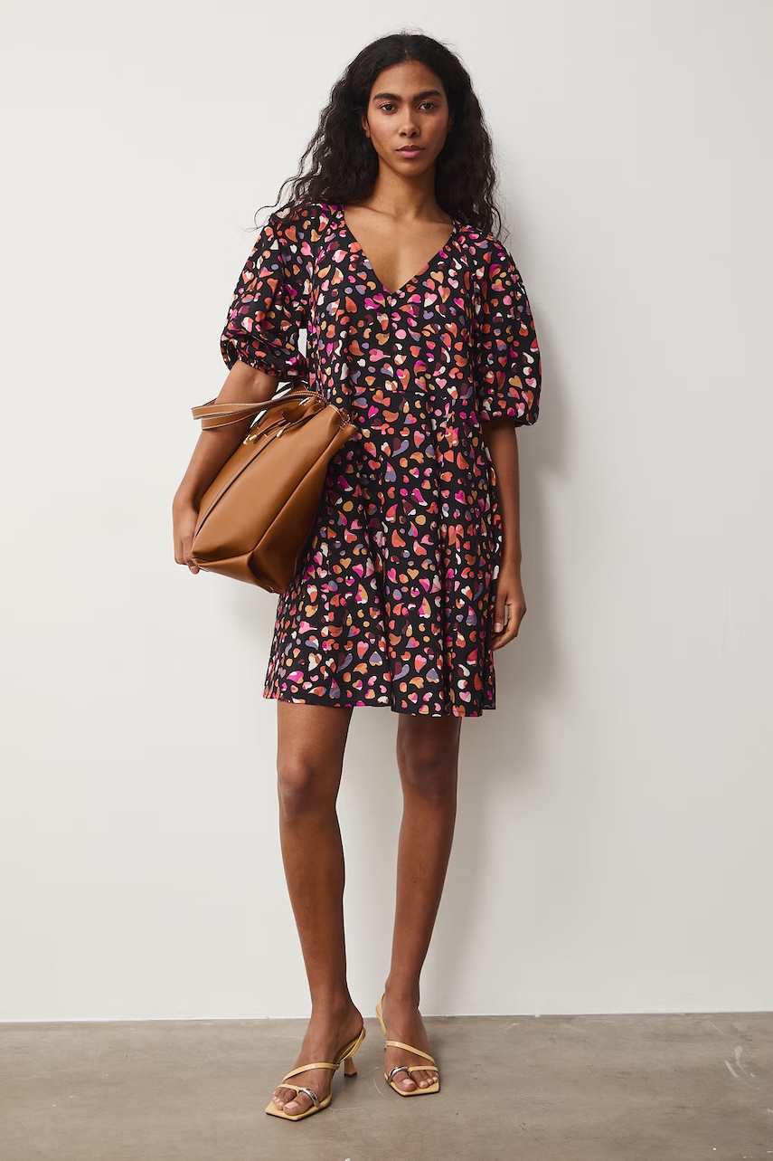 Medicine rochie oversized cu amestec de vâscoză