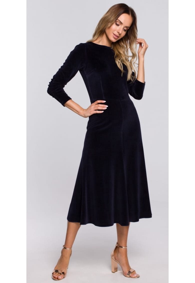 Rochie - Bumbac/Poliester - Verde - Albastru ultramarin