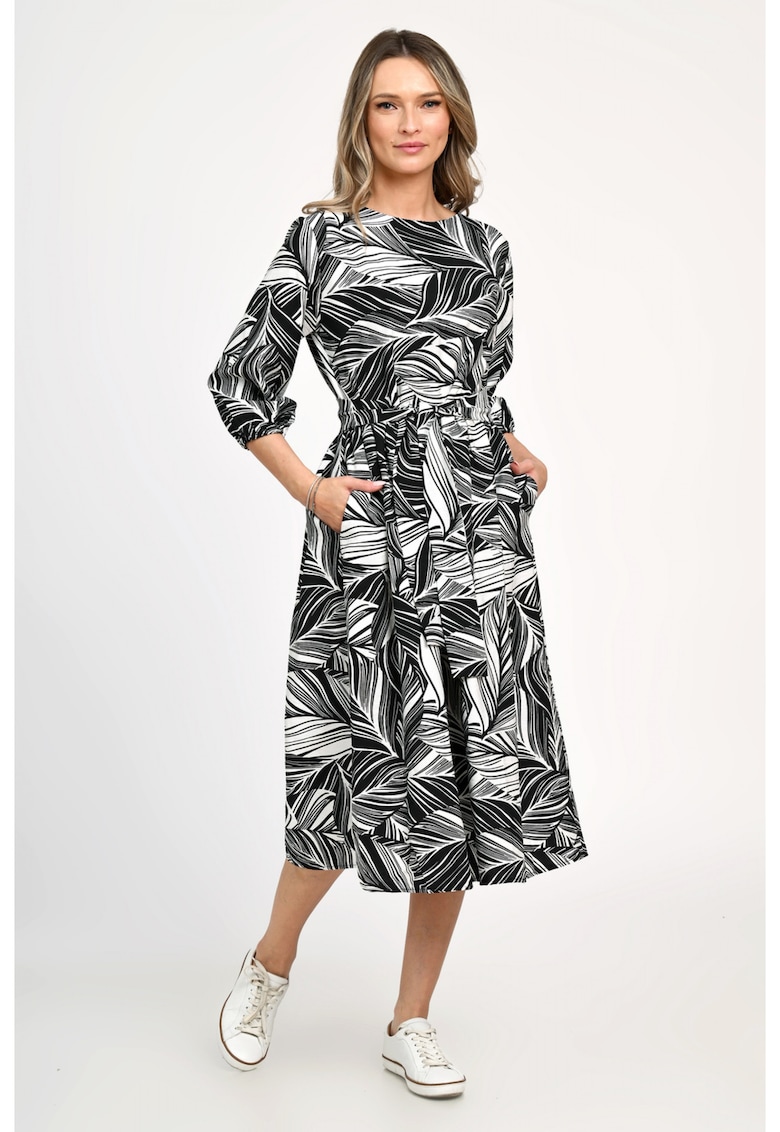Rochie Dama -  Leafy Black V312