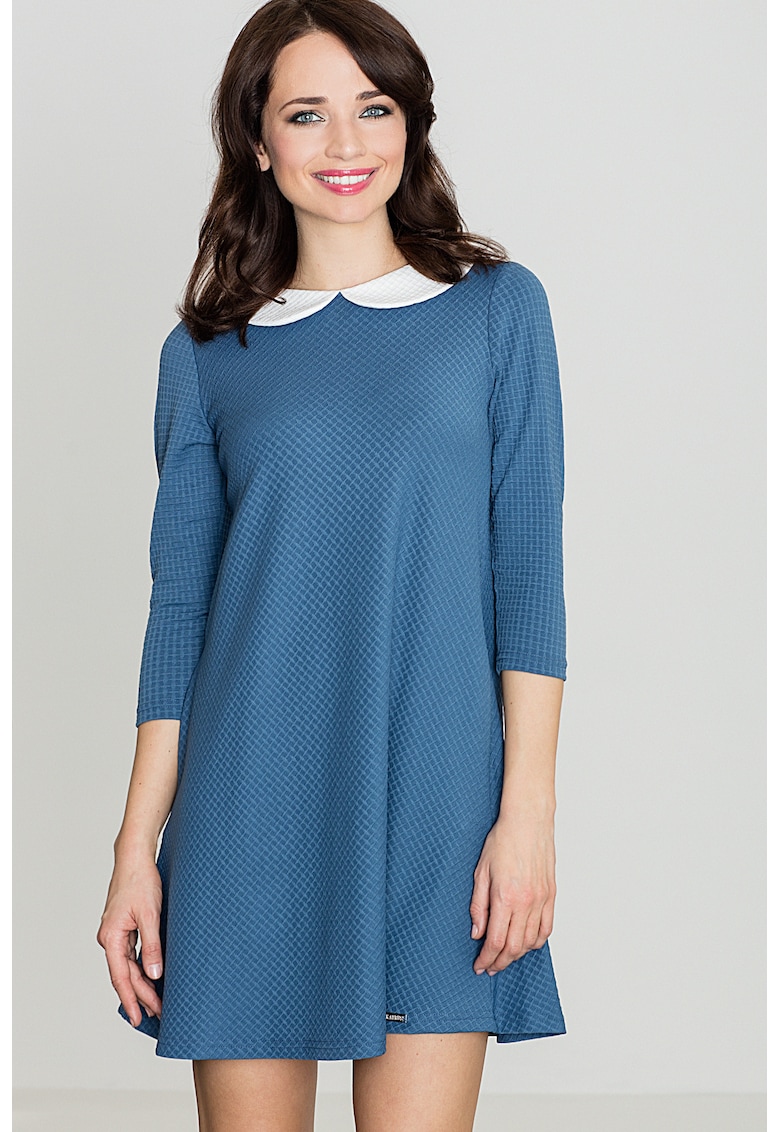 Rochie K218 - albastru - poliester