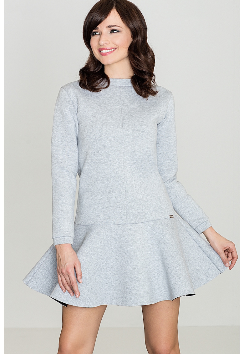 Rochie K247 - gri - poliester -