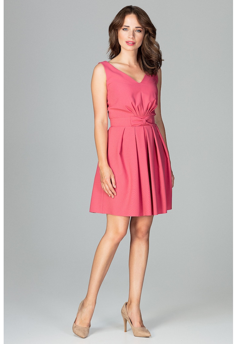 Rochie K487 - Poliester - Roz -