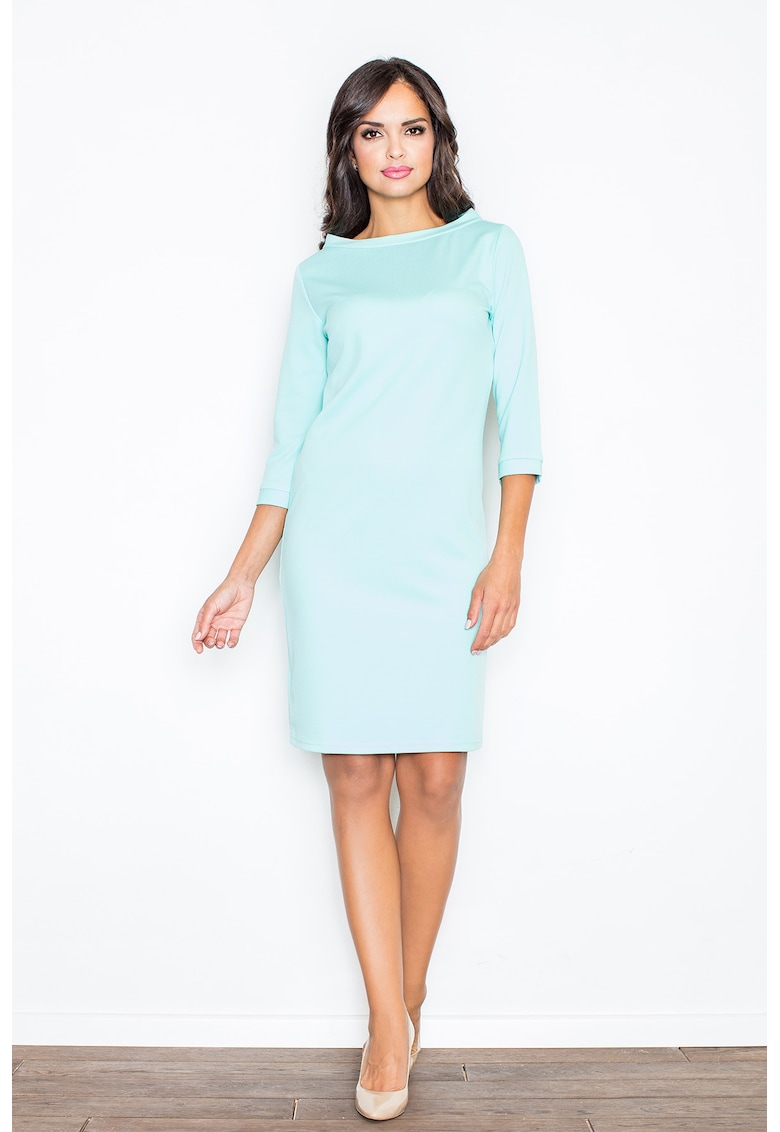 Rochie M181 - casual - menta - poliester - maneca 3/4 -