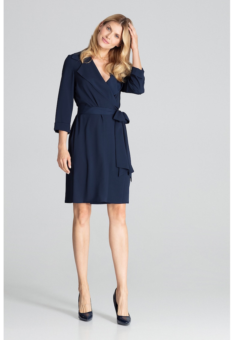 Rochie bleumarin - poliester M680