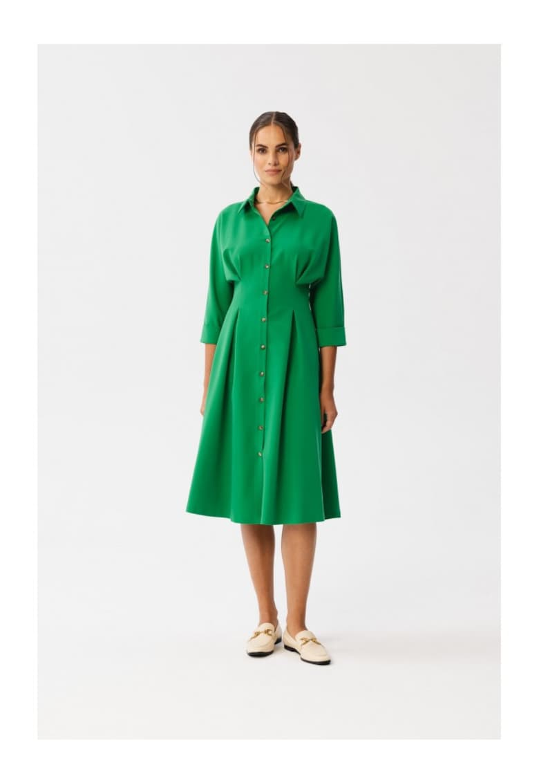 Rochie camasa dama -  Camedes - verde deschis -
